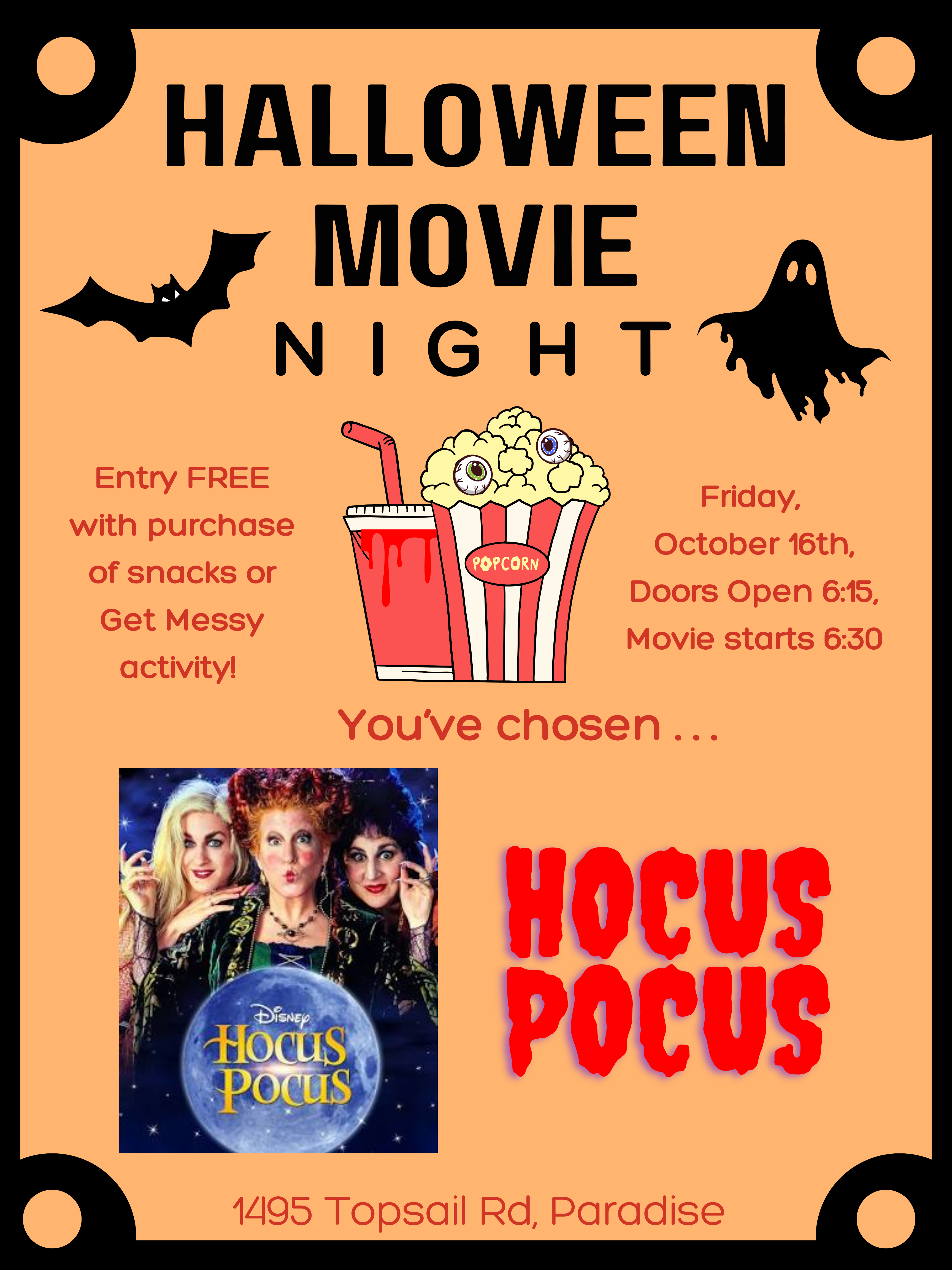 Hocus Pocus Halloween Movie Night